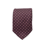 PLUM POLKA PRESTIGE TIE AND POCKET SQUARE SET